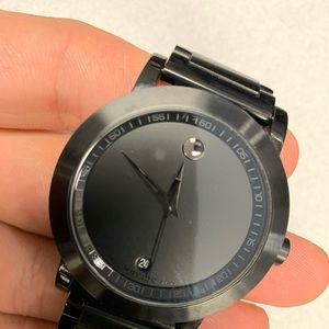 Black movado men's watch